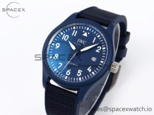 Iwc Pilot’s Watch Laureus Blue Ceramic IW328101 ZF 1:1 Best Edition on Blue Nylon Strap A32111 - Image 4