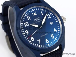 Iwc Pilot’s Watch Laureus Blue Ceramic IW328101 ZF 1:1 Best Edition on Blue Nylon Strap A32111 - Image 3