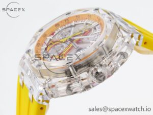 Audermars Piguet Royal Oak Offshore 44mm Transparent APF Best Edition Yellow Dial on Yellow Rubber Strap A3126 - Image 7