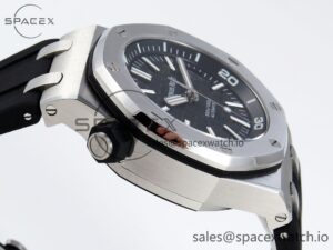 Audermars Piguet Royal Oak Offshore Diver 15710 IPF 1:1 Best Edition Black Dial on Black Rubber Strap SA3120 Super Clone - Image 8