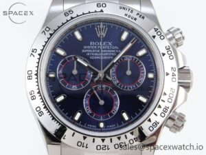Rolex Daytona 116509 SS OMF Best Edition Blue Stick Dial on SS Bracelet A7750 (Slim Movement) - Image 2