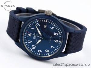 Iwc Pilot’s Watch Laureus Blue Ceramic IW328101 ZF 1:1 Best Edition on Blue Nylon Strap A32111 - Image 5