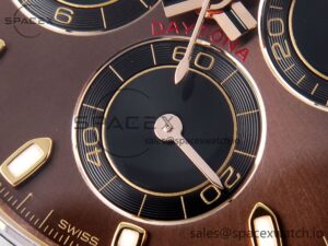 Rolex Daytona 116515 Clean 1:1 Best Edition Chocolate Dial Lume Markers on Oysterflex Strap SA4130 V2 - Image 11