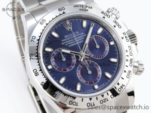 Rolex Daytona 116509 SS OMF Best Edition Blue Stick Dial on SS Bracelet A7750 (Slim Movement) - Image 3