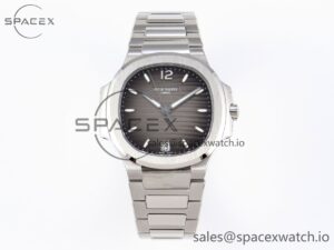 PATEK PHILIPPE NAUTILUS 7118 LADIES SS PPF 1:1 BEST EDITION BROWN DIAL ON SS BRACELET 324CS