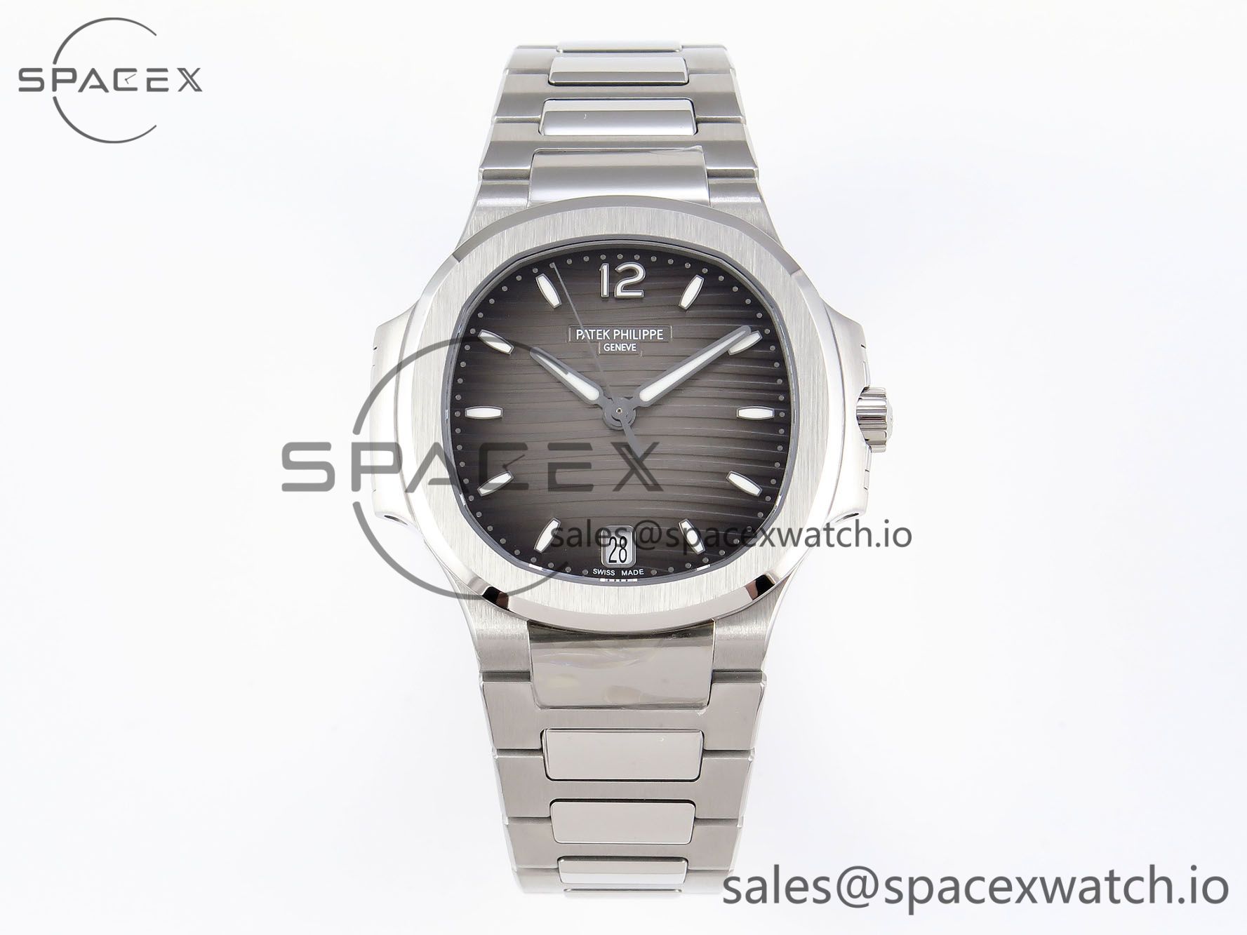 IMG_0111 PATEK PHILIPPE NAUTILUS 7118 LADIES SS PPF 1:1 BEST EDITION BROWN DIAL ON SS BRACELET 324CS - Image 1