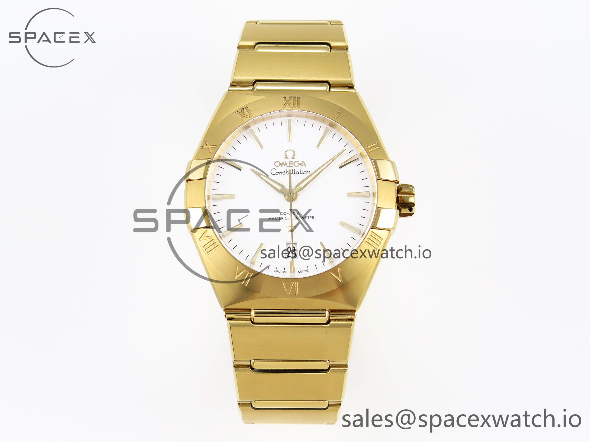 IMG_0112 Omega Constellation 39mm YG ASWF 1:1 Best Edition White Dial on YG Bracelet A8801 - Image 1
