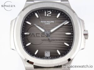 PATEK PHILIPPE NAUTILUS 7118 LADIES SS PPF 1:1 BEST EDITION BROWN DIAL ON SS BRACELET 324CS - Image 2