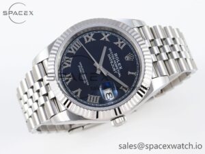 Rolex DateJust 41 126334 Fluted Bezel ARF 1:1 Best Edition 904L Steel Blue Roman Dial on Jubilee Bracelet VR3235 - Image 6