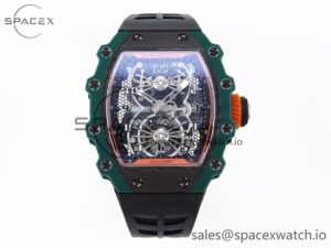 Richard Mille RM21-02 Tourbillon NTPT RMF Best Edition Skeleton Dial on Black Rubber Strap
