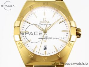 Omega Constellation 39mm YG ASWF 1:1 Best Edition White Dial on YG Bracelet A8801 - Image 2
