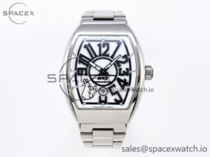 Franck Muller Vanguard SS ABF Best Edition White Dial on SS Bracelet A2824