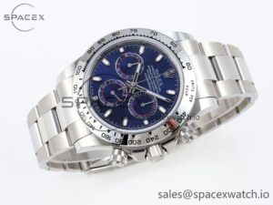 Rolex Daytona 116509 SS OMF Best Edition Blue Stick Dial on SS Bracelet A7750 (Slim Movement) - Image 6