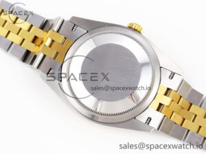 Rolex DateJust 36 SS/RG 126231 VSF 1:1 Best Edition 904L Steel Gray Dial Green Roman Marker on Jubilee Bracelet VS3235 - Image 16
