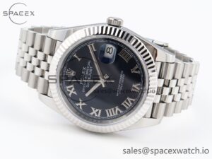 Rolex DateJust 41 126334 Fluted Bezel ARF 1:1 Best Edition 904L Steel Blue Roman Dial on Jubilee Bracelet VR3235 - Image 5