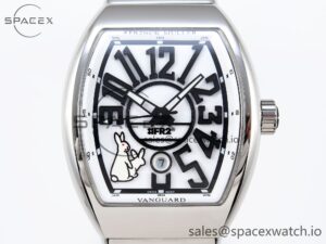 Franck Muller Vanguard SS ABF Best Edition White Dial on SS Bracelet A2824 - Image 2