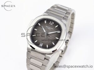 PATEK PHILIPPE NAUTILUS 7118 LADIES SS PPF 1:1 BEST EDITION BROWN DIAL ON SS BRACELET 324CS - Image 4