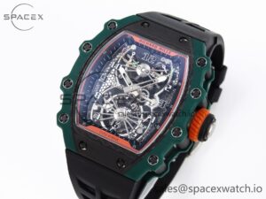 Richard Mille RM21-02 Tourbillon NTPT RMF Best Edition Skeleton Dial on Black Rubber Strap - Image 4