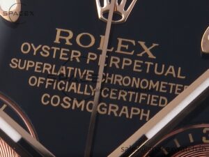 Rolex Daytona 116505 RG OMF Best Edition Black/RG Dial on RG Bracelet A7750 (Slim Movement) - Image 9