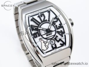 Franck Muller Vanguard SS ABF Best Edition White Dial on SS Bracelet A2824 - Image 3