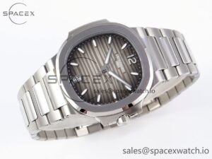PATEK PHILIPPE NAUTILUS 7118 LADIES SS PPF 1:1 BEST EDITION BROWN DIAL ON SS BRACELET 324CS - Image 6