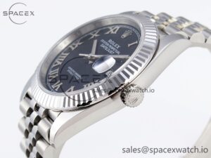 Rolex DateJust 41 126334 Fluted Bezel ARF 1:1 Best Edition 904L Steel Blue Roman Dial on Jubilee Bracelet VR3235 - Image 7