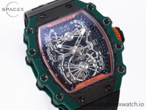 Richard Mille RM21-02 Tourbillon NTPT RMF Best Edition Skeleton Dial on Black Rubber Strap - Image 3