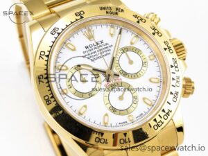 Rolex Daytona 116508 KING 1:1 Best Edition White Dial on YG Bracelet SA4130 - Image 3
