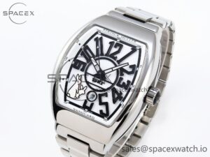 Franck Muller Vanguard SS ABF Best Edition White Dial on SS Bracelet A2824 - Image 4