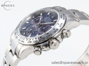 Rolex Daytona 116509 SS OMF Best Edition Blue Stick Dial on SS Bracelet A7750 (Slim Movement) - Image 7