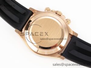 Rolex Daytona 116515 Clean 1:1 Best Edition Silver Dial RG Markers on Oysterflex Strap SA4130 V2 - Image 16
