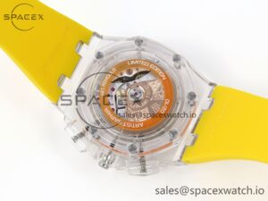 Audermars Piguet Royal Oak Offshore 44mm Transparent APF Best Edition Yellow Dial on Yellow Rubber Strap A3126 - Image 16