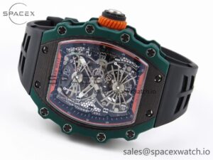 Richard Mille RM21-02 Tourbillon NTPT RMF Best Edition Skeleton Dial on Black Rubber Strap - Image 5