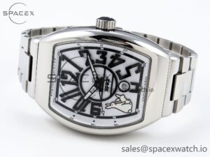 Franck Muller Vanguard SS ABF Best Edition White Dial on SS Bracelet A2824 - Image 5
