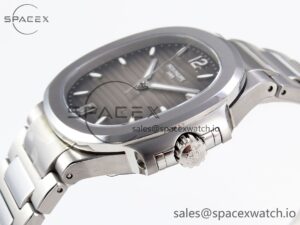PATEK PHILIPPE NAUTILUS 7118 LADIES SS PPF 1:1 BEST EDITION BROWN DIAL ON SS BRACELET 324CS - Image 7