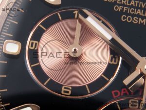 Rolex Daytona 116505 RG OMF Best Edition Black/RG Dial on RG Bracelet A7750 (Slim Movement) - Image 13