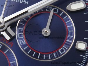 Rolex Daytona 116509 SS OMF Best Edition Blue Stick Dial on SS Bracelet A7750 (Slim Movement) - Image 10