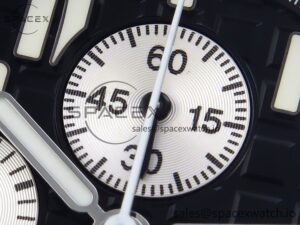 Audermars Piguet Royal Oak Offshore 42mm SS APF 1:1 Best Edition Black Dial White Markers Ceramic Bezel on Black Rubber Strap A7750 - Image 9