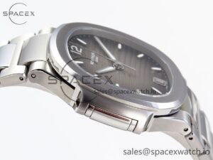 PATEK PHILIPPE NAUTILUS 7118 LADIES SS PPF 1:1 BEST EDITION BROWN DIAL ON SS BRACELET 324CS - Image 8