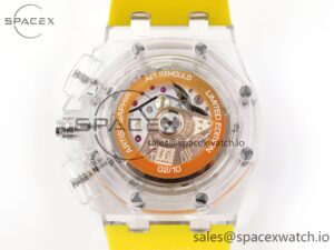 Audermars Piguet Royal Oak Offshore 44mm Transparent APF Best Edition Yellow Dial on Yellow Rubber Strap A3126 - Image 17