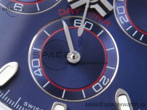 Rolex Daytona 116509 SS OMF Best Edition Blue Stick Dial on SS Bracelet A7750 (Slim Movement) - Image 11