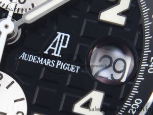 Audermars Piguet Royal Oak Offshore 42mm SS APF 1:1 Best Edition Black Dial White Markers Ceramic Bezel on Black Rubber Strap A7750 - Image 10