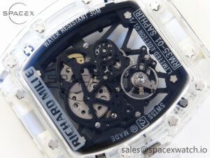 Richard Mille RM035 Transparent RMF Best Edition Skeleton Dial on Translucent Rubber Strap Clone RMUL2 - Image 16