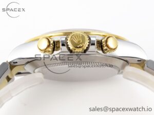 Rolex Daytona 116503 KING 1:1 Best Edition Black/YG Diamonds Dial on SS/YG Bracelet SA4130 - Image 15
