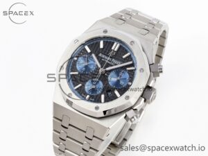 Audermars Piguet Royal Oak Chrono 26331 SS IPF 1:1 Best Edition Gray/Blue Dial on SS Bracelet A7750 - Image 4
