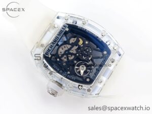 Richard Mille RM035 Transparent RMF Best Edition Skeleton Dial on Translucent Rubber Strap Clone RMUL2 - Image 15