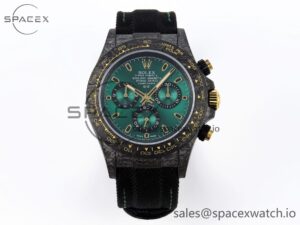 Rolex Daytona DIW Carbon/YG Case and Bezel DIWF Edition Green Dial on Black Nylon Strap A7750