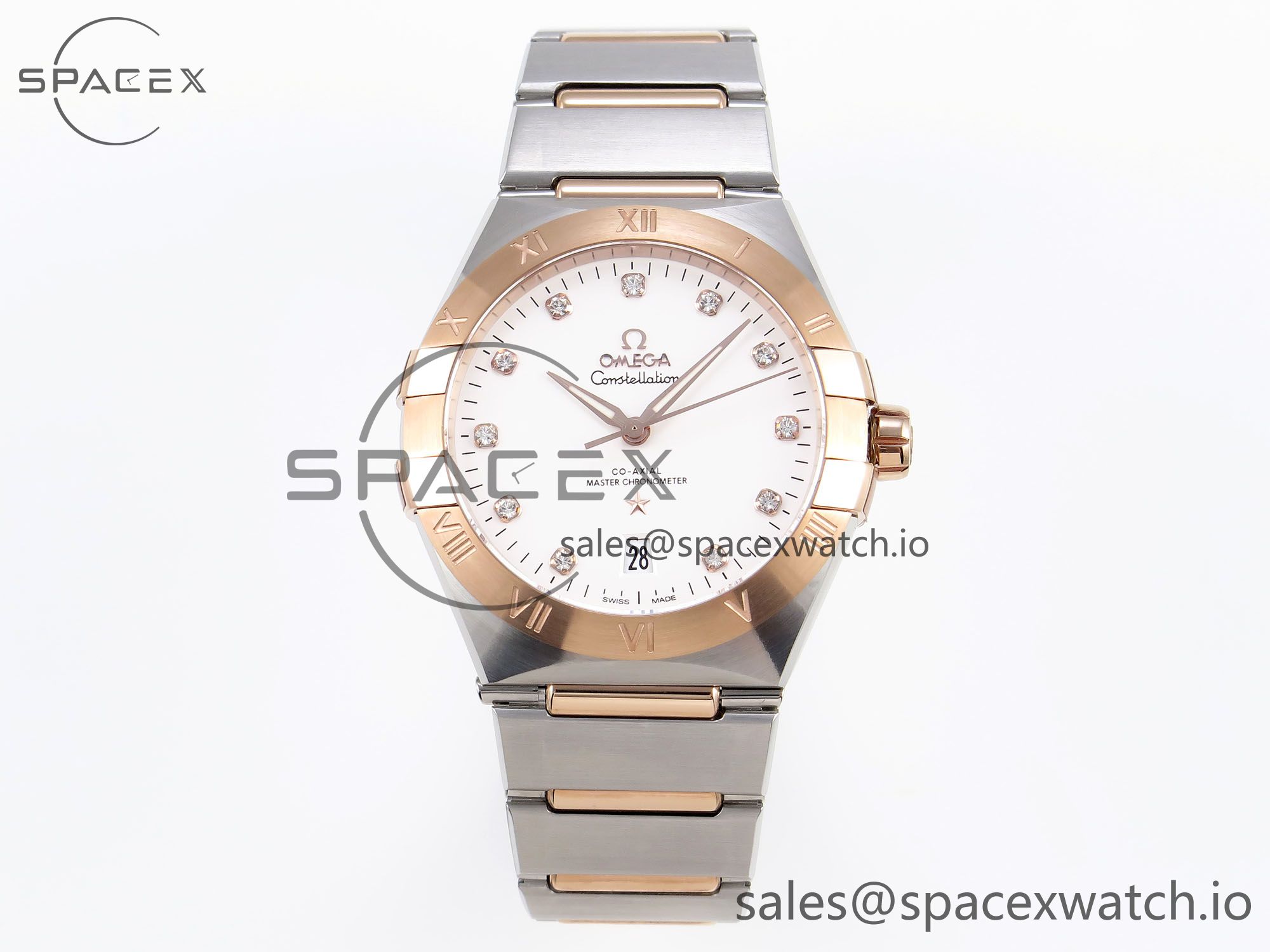 IMG_0121 Omega Constellation 39mm SS/YG ASWF 1:1 Best Edition YG Diamonds Dial on SS/YG Bracelet A8800 - Image 1