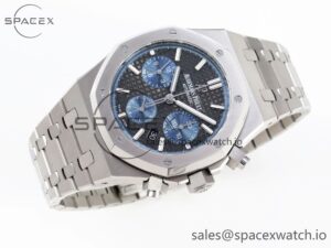 Audermars Piguet Royal Oak Chrono 26331 SS IPF 1:1 Best Edition Gray/Blue Dial on SS Bracelet A7750 - Image 6