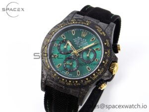 Rolex Daytona DIW Carbon/YG Case and Bezel DIWF Edition Green Dial on Black Nylon Strap A7750 - Image 3